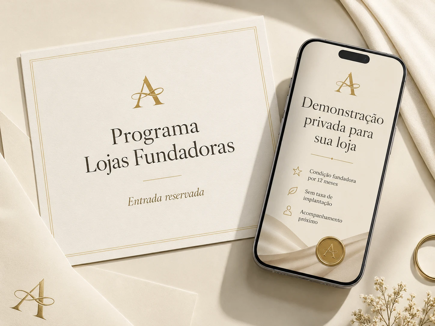 Convite premium para o Programa Lojas Fundadoras da Abcielli.